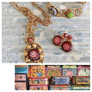 Vintage Necklace Earrings and Bracelet